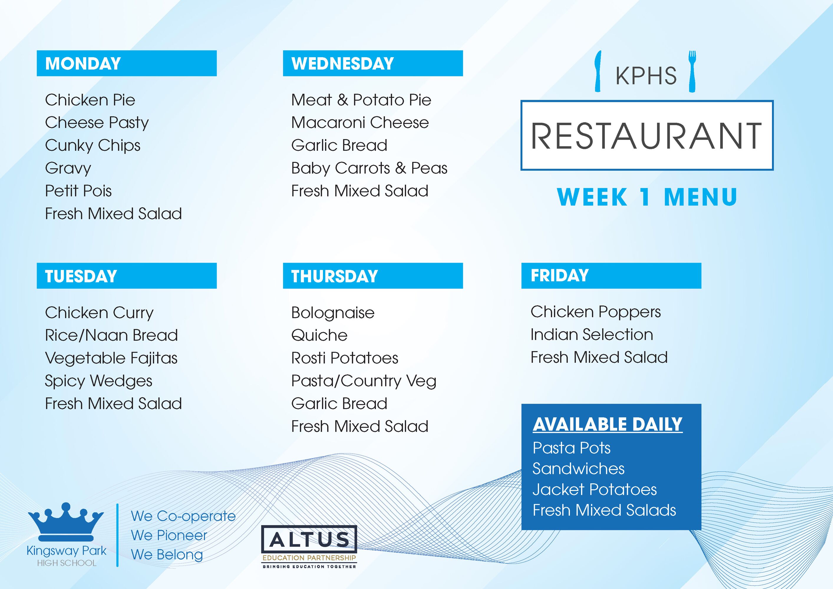 KPHS   Menus Page 1