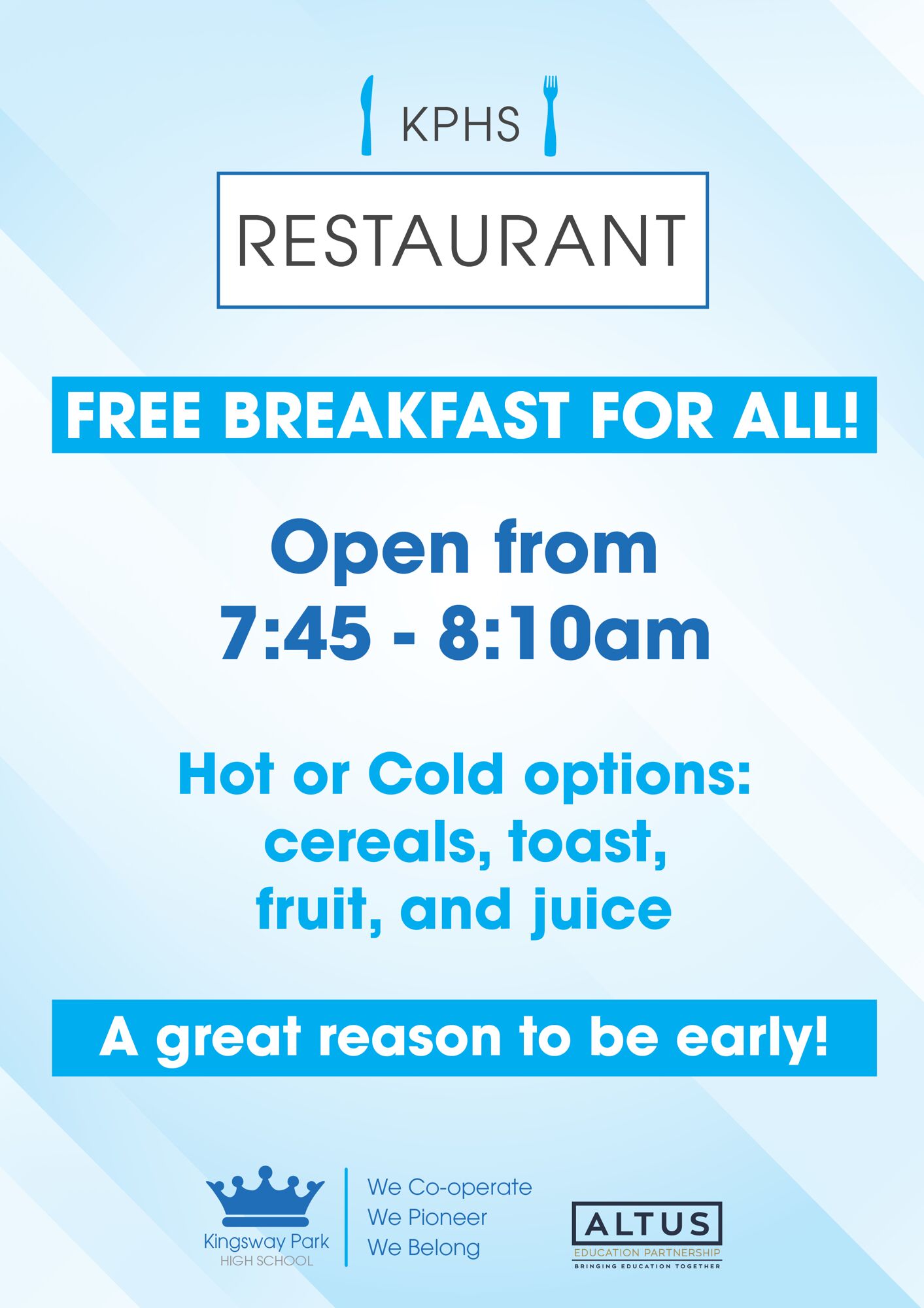 KPHS   Free Breakfast Poster