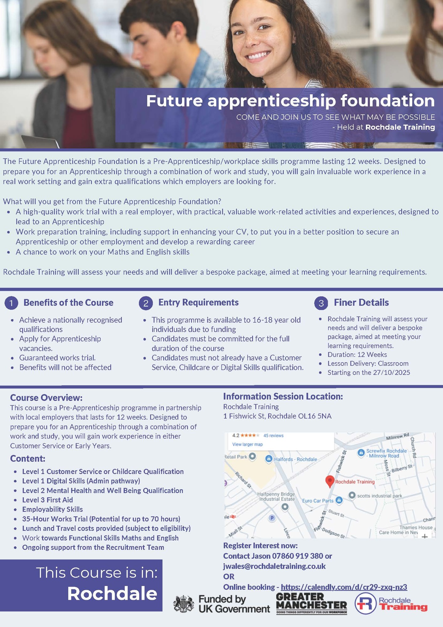 Future Apprenticeship Foundation Course Info Flyer